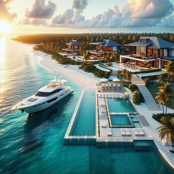 Hamptons of the South, Bahamas Waterfront Real Estate, Grand Bahama Villas, Luxusimmobilien Bahamas