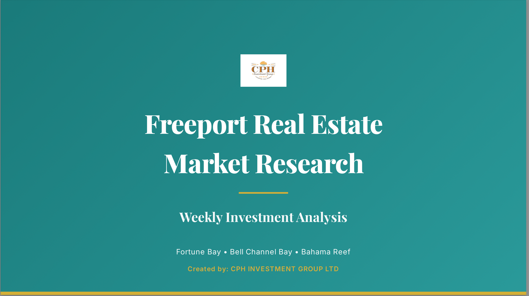 Freeport Weekly Real Estate Market Research