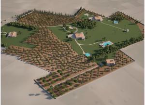 four stately buildings form the finca in Algaida Mallorca