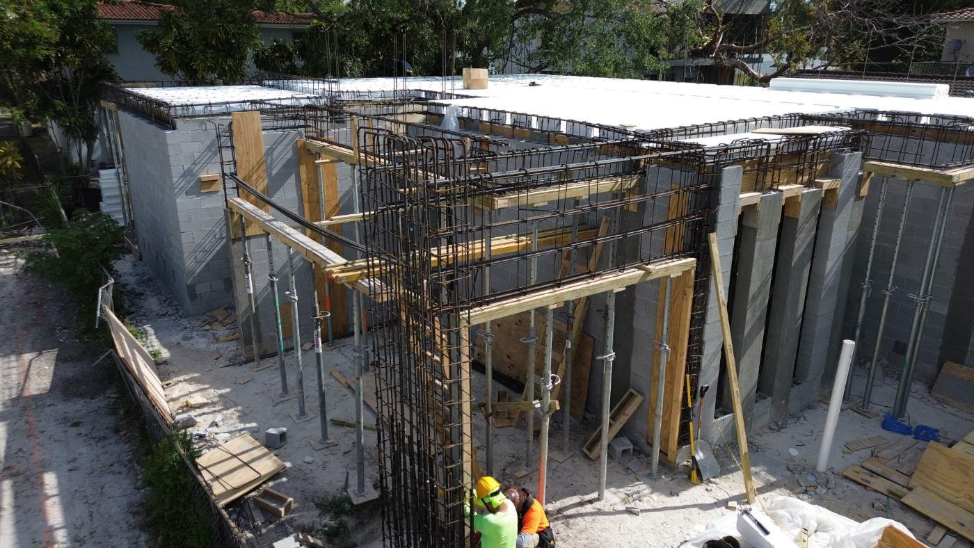 Aerial view of building plots in Freeport, Grand Bahama