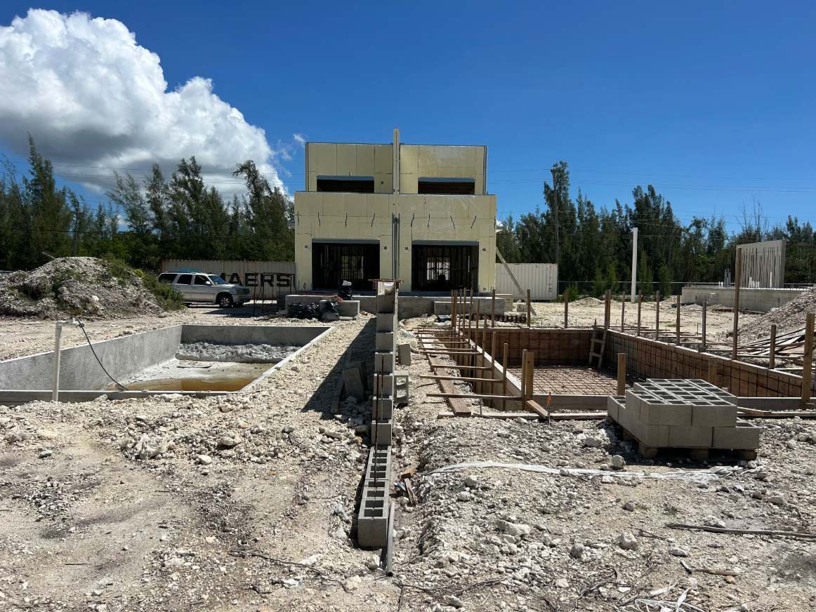 Completed concrete shell of a CPH home in Freeport