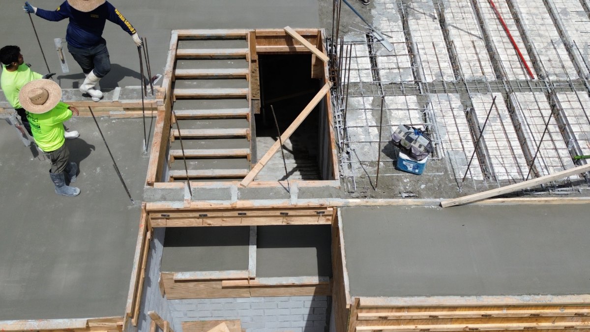 Interior stair construction on a CPH home in Freeport